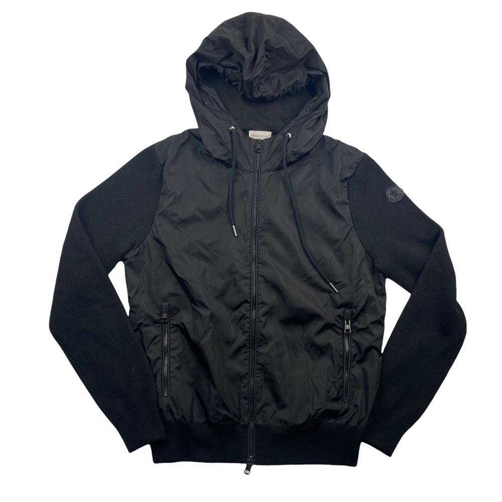 Moncler MAGLIONE TRICOT CARDIGAN KNITTED CARDIGAN Hooded size Medium.